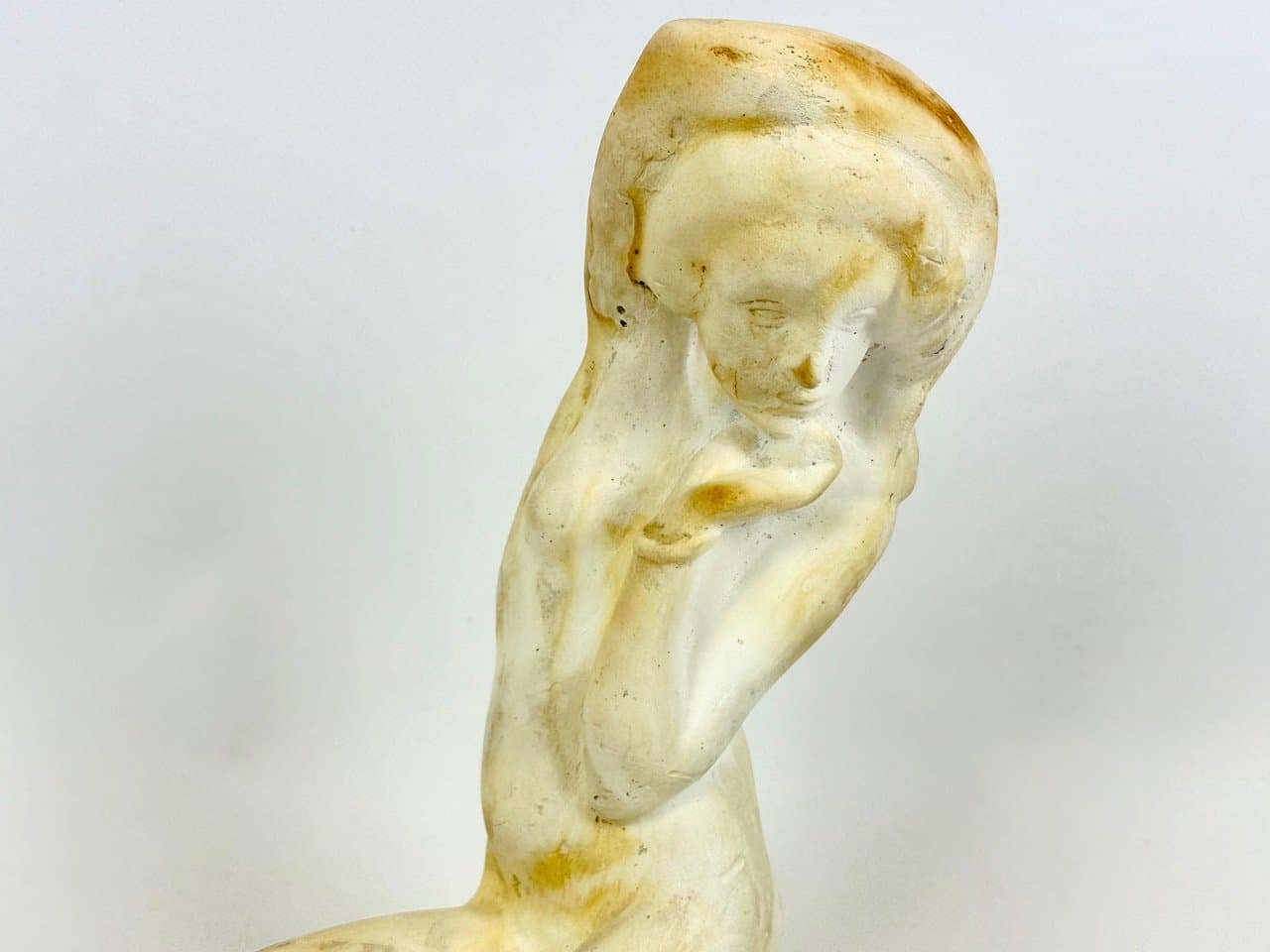 Rzeźba Melancholijna Dziewczyna, kość słoniowa, gips, art. J. Štursa, Czechy, lata 10. - 153266