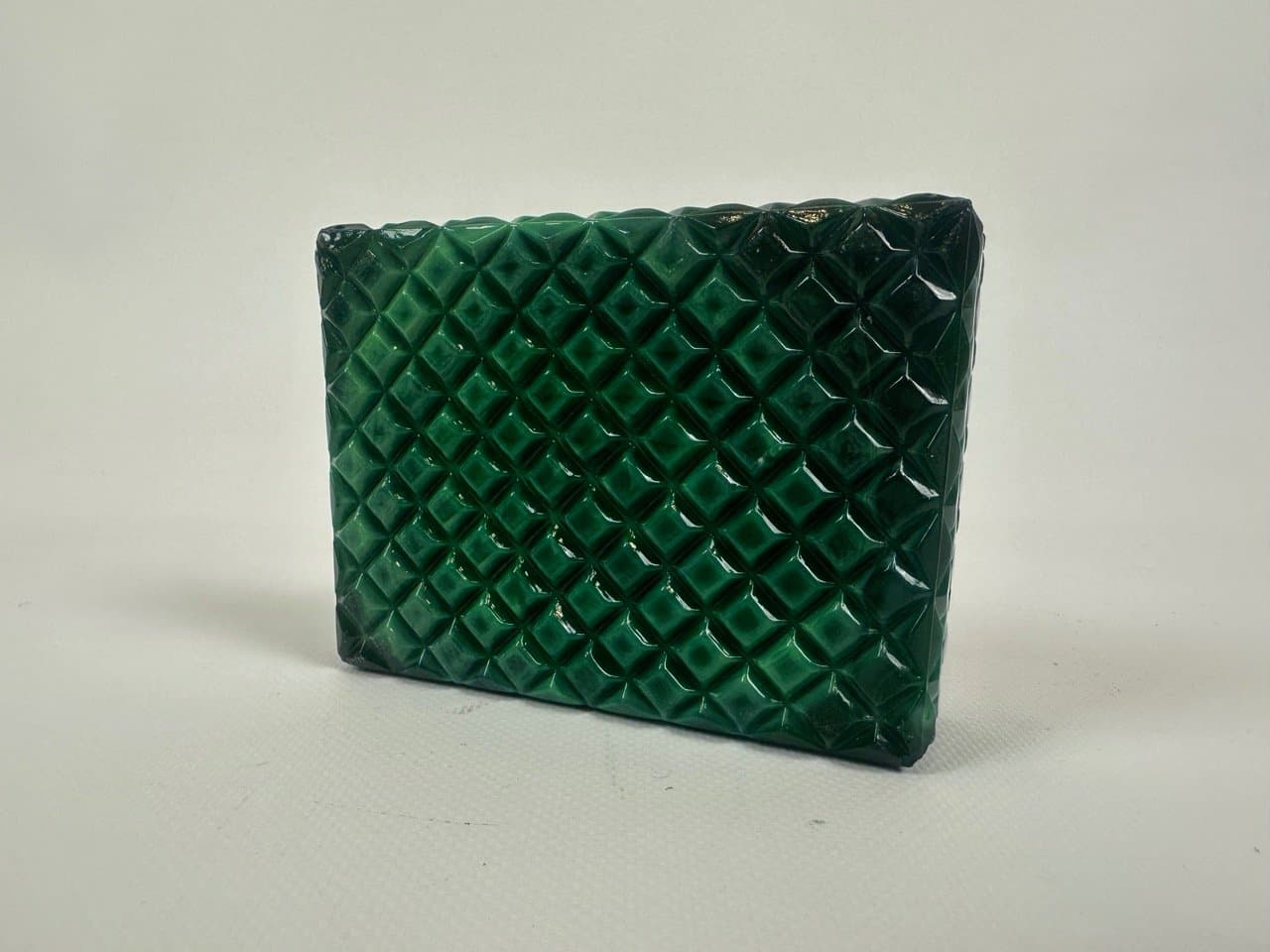 Popielniczka Malachite, zielony, szkło, Czechy, lata 60. - 153295