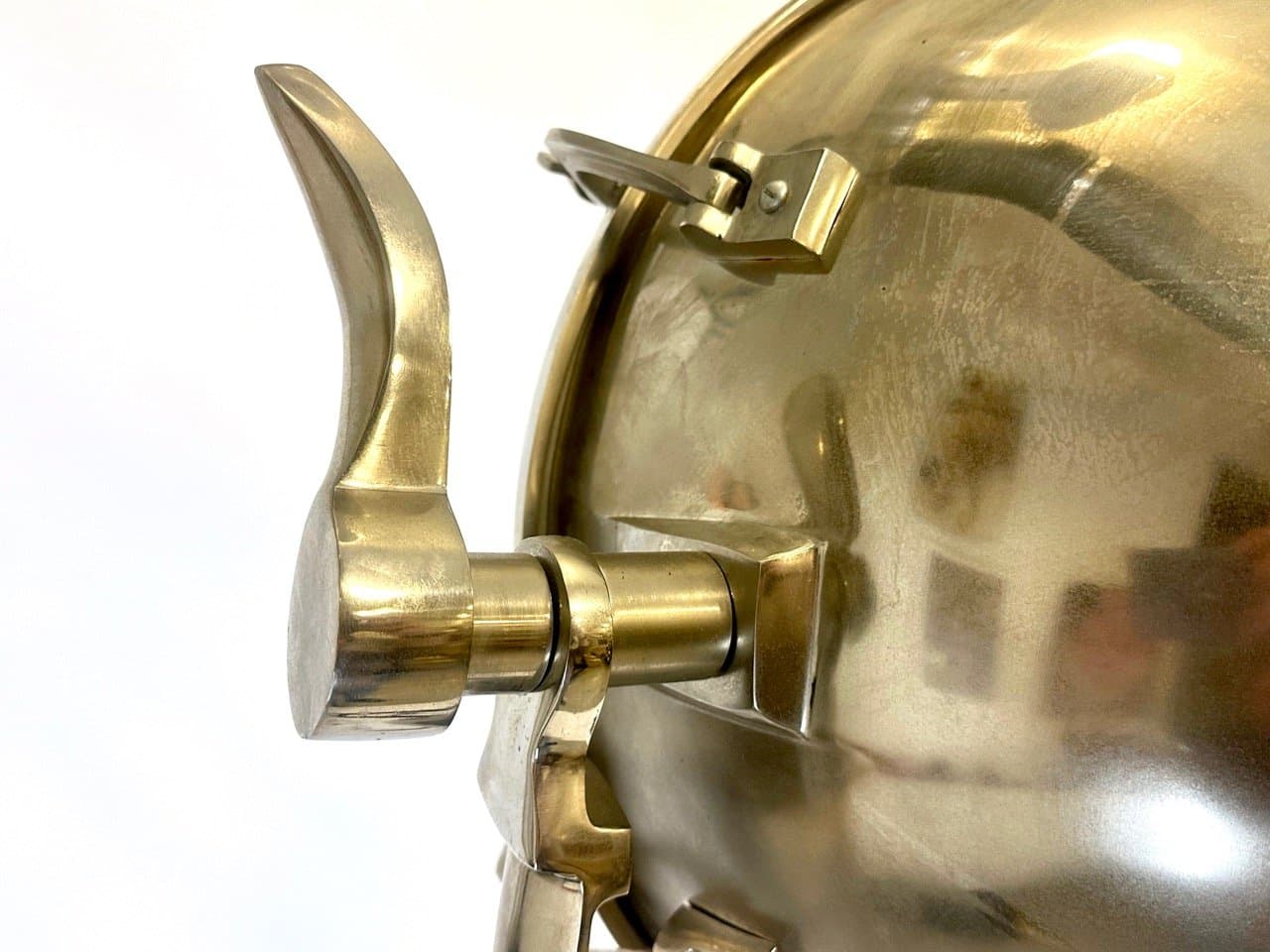 Lampa podłogowa tripod, aluminium srebrny, drewno czarny, lata 80. - 153306