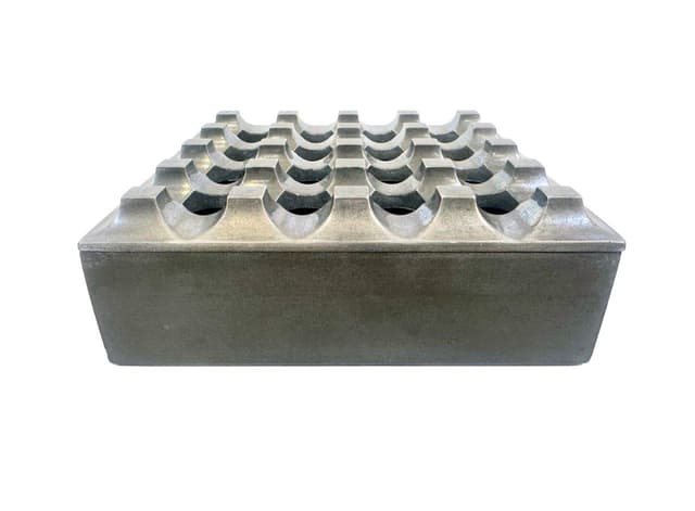 Popielniczka Ultima 15, srebrny, aluminium, proj. H. Bäckström, B. Ljungberg, Dania, lata 60. - WYMIARY