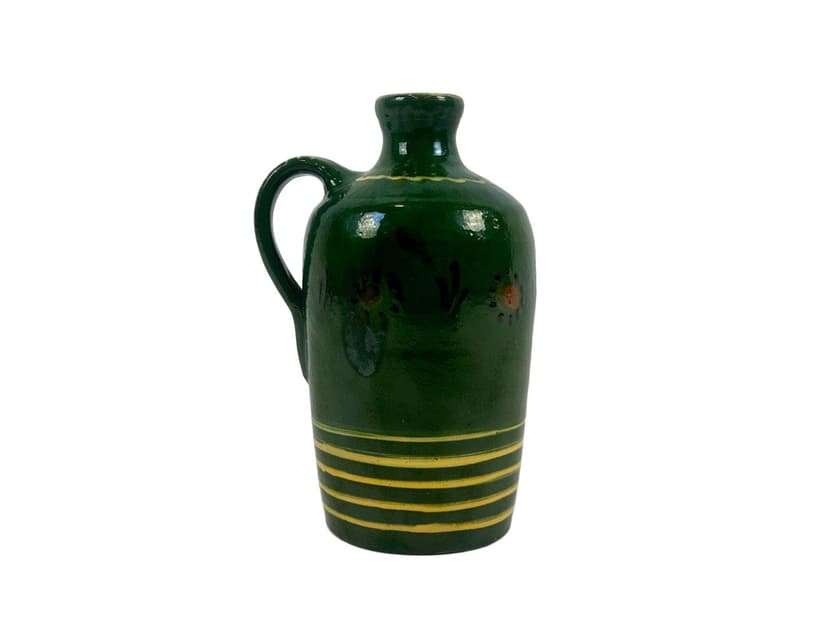 Dzban, leśna zieleń, ceramika, Europa Środkowa, początek XX w.
