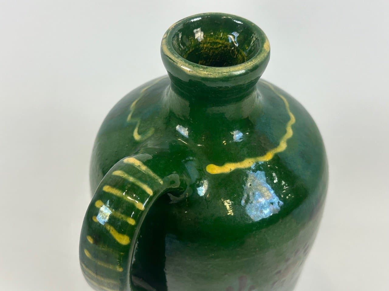 Dzban, leśna zieleń, ceramika, Europa Środkowa, początek XX w. - 153331