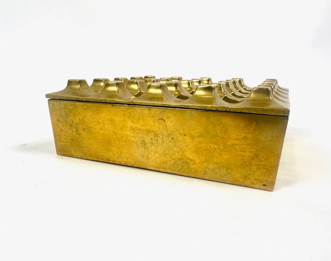 Popielniczka Ultima, złoty, mosiądz, proj. H. Bäckström, B. Ljungberg, Szwecja, lata 60. - 153370