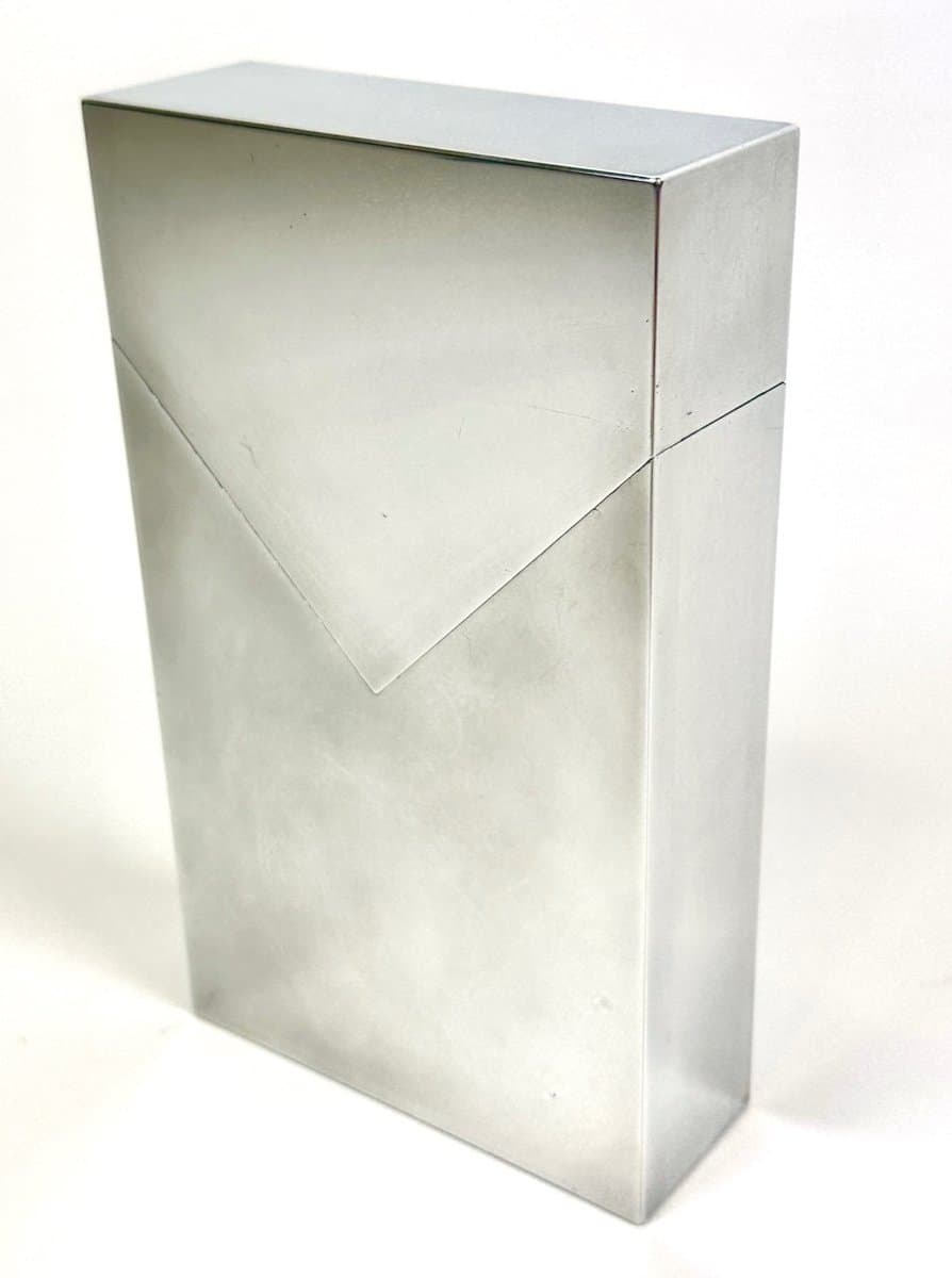 Pudełko No 0101, srebrny, aluminium, proj. R. Pfund, Marlboro Design, Szwajcaria, lata 80. - 153382