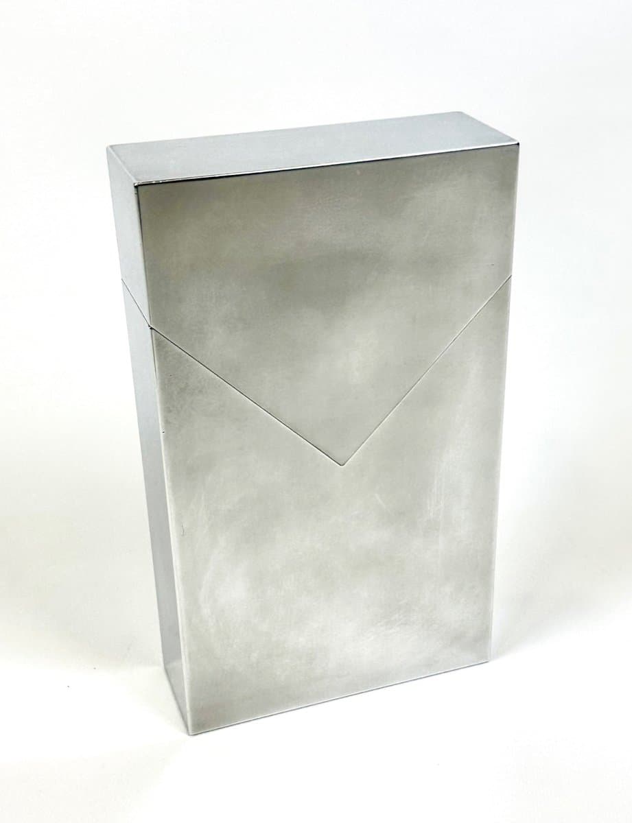 Pudełko No 0101, srebrny, aluminium, proj. R. Pfund, Marlboro Design, Szwajcaria, lata 80. - 153384
