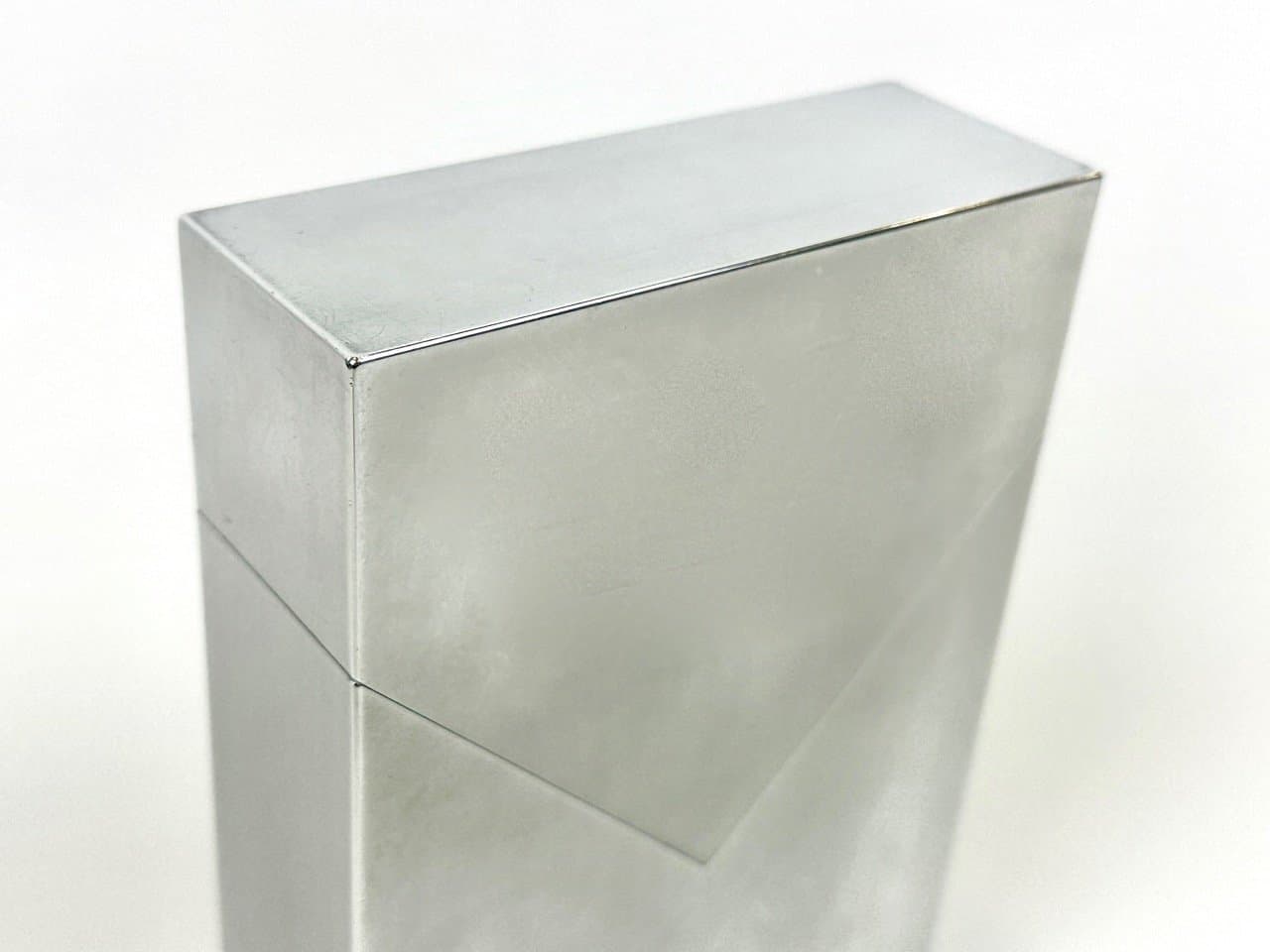 Pudełko No 0101, srebrny, aluminium, proj. R. Pfund, Marlboro Design, Szwajcaria, lata 80. - 153383