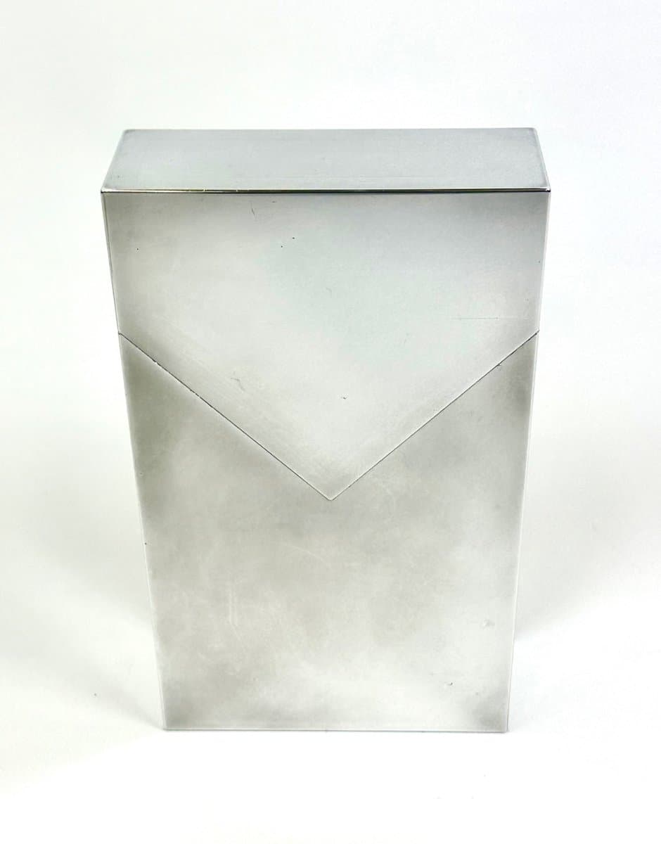 Pudełko No 0101, srebrny, aluminium, proj. R. Pfund, Marlboro Design, Szwajcaria, lata 80. - 153376