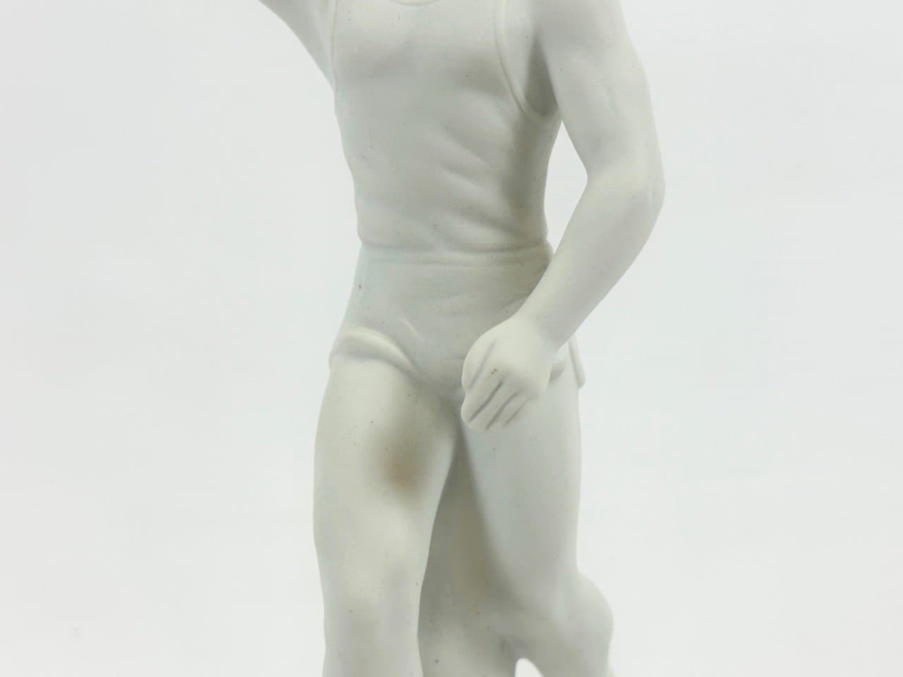 Figurka Biegacza z Pochodnią, Art Deco Berlin Olympic Games, porcelana biała biskwitowa, Niemcy, lata 30. - 153392