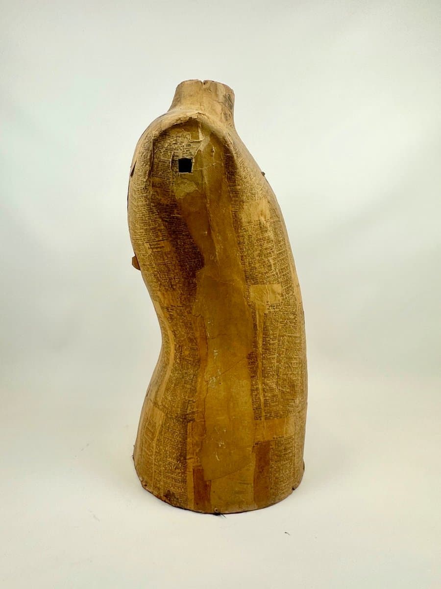 Manekin krawiecki męski, papier mâché brązowy, Niemcy, początek XX w. - 153443