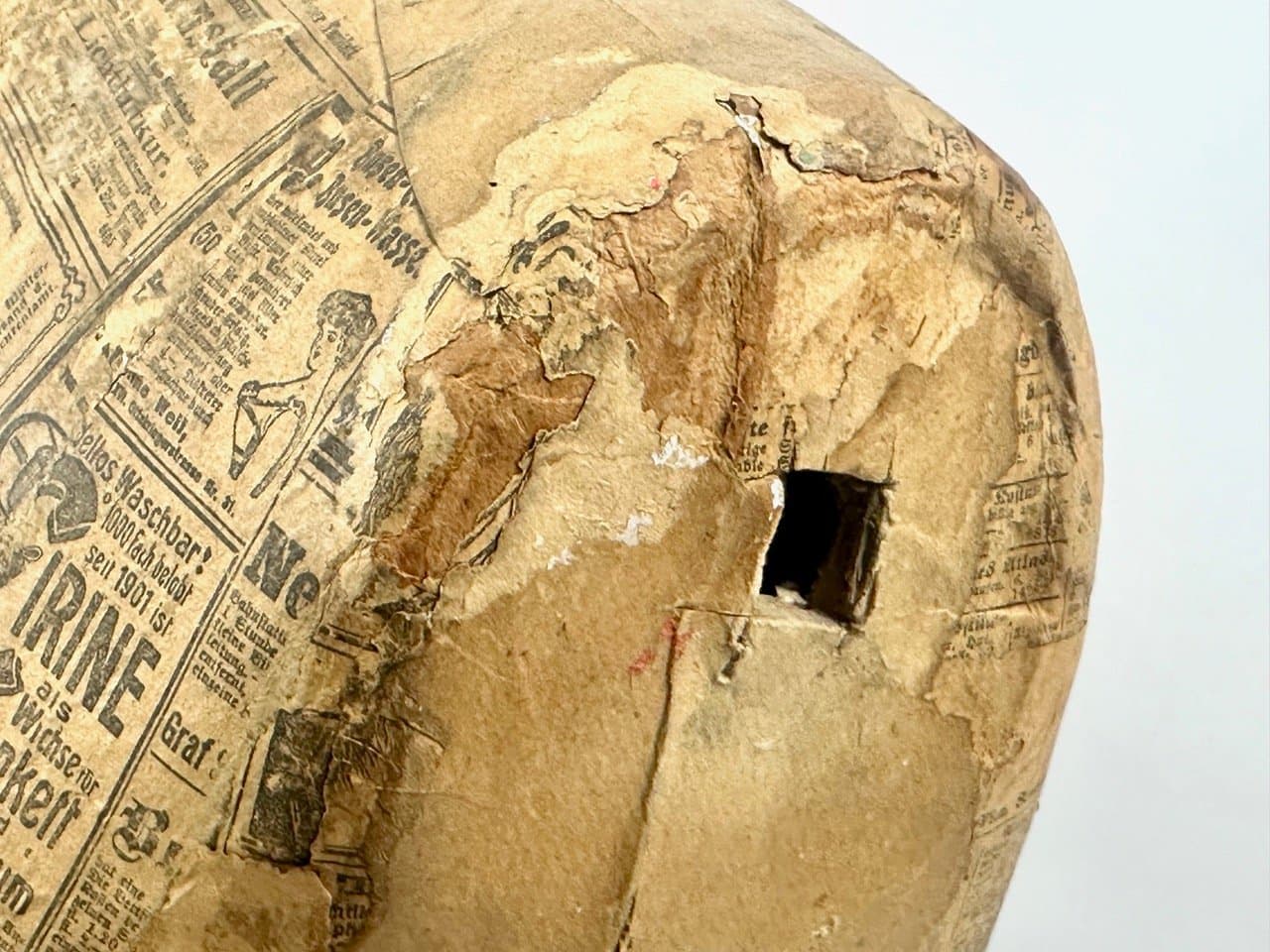 Manekin krawiecki męski, papier mâché brązowy, Niemcy, początek XX w. - 153448