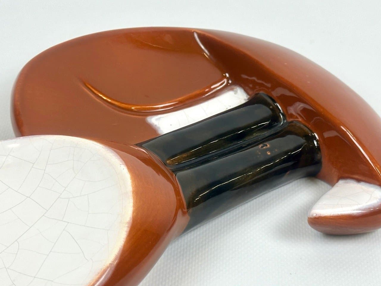 Figurka ścienna lis, pomarańczowy, ceramika, Czechy, lata 60. - 153462