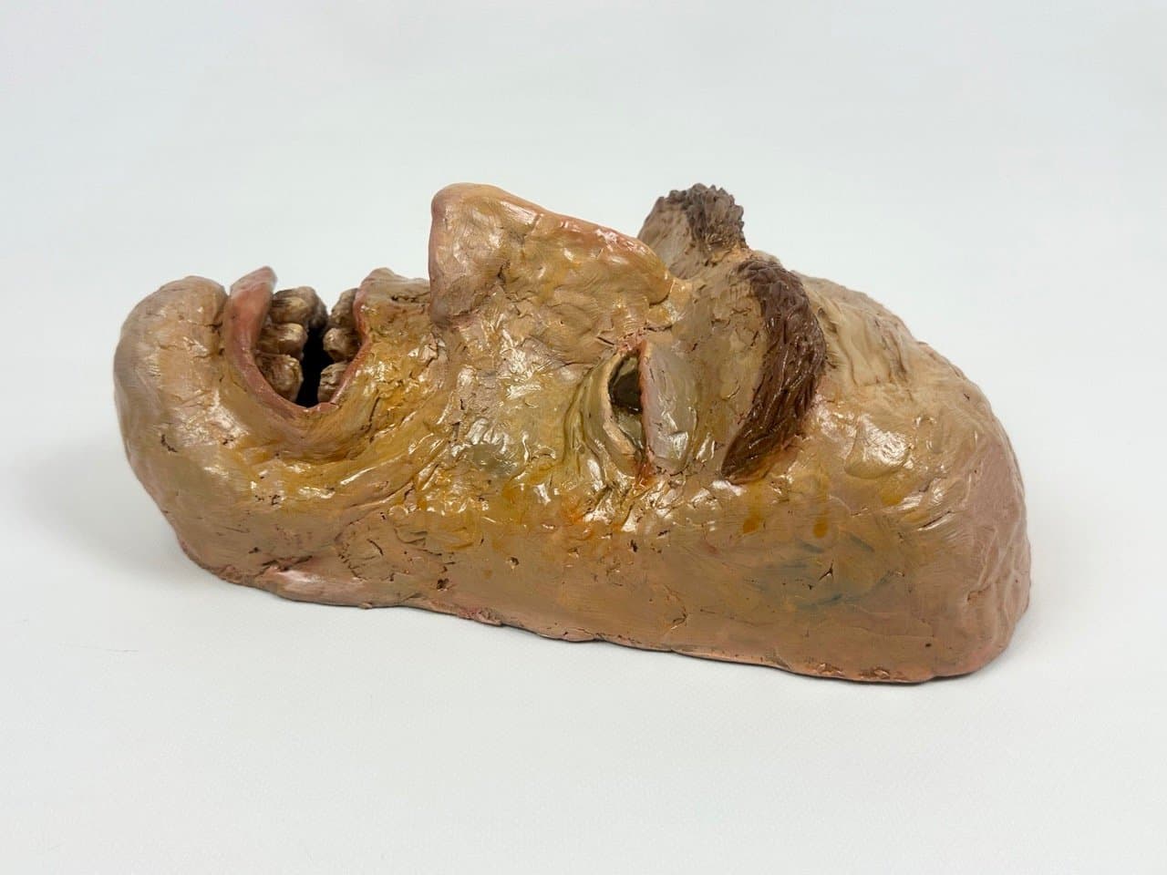 Maska artystyczna, beżowy, żywica, Czechy, lata 70. - 153467