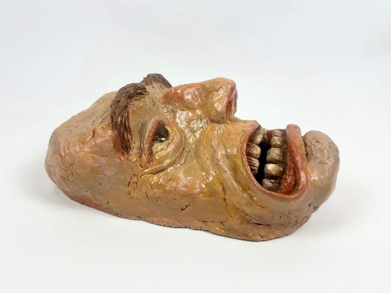 Maska artystyczna, beżowy, żywica, Czechy, lata 70. - 153466