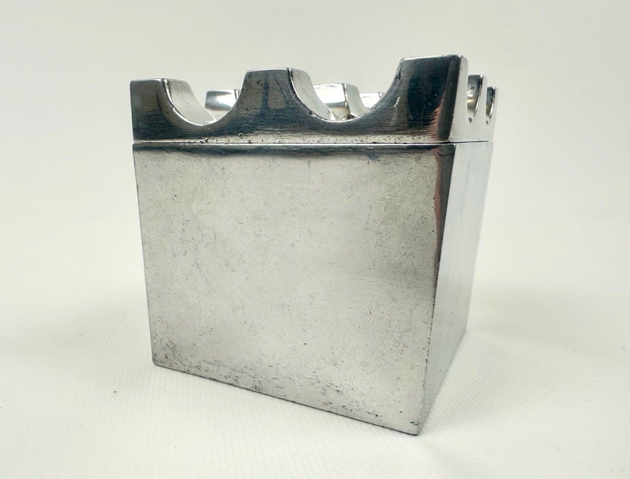 Popielniczka Ultima 7, aluminium srebrny, proj. H. Bäckström, B. Ljungberg, Dania, lata 60. - 153560