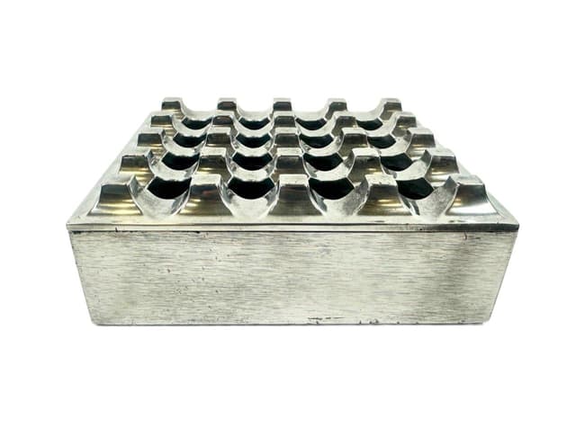 Popielniczka Ultima 15, srebrny, aluminium, Szwecja, lata 60. - WYMIARY