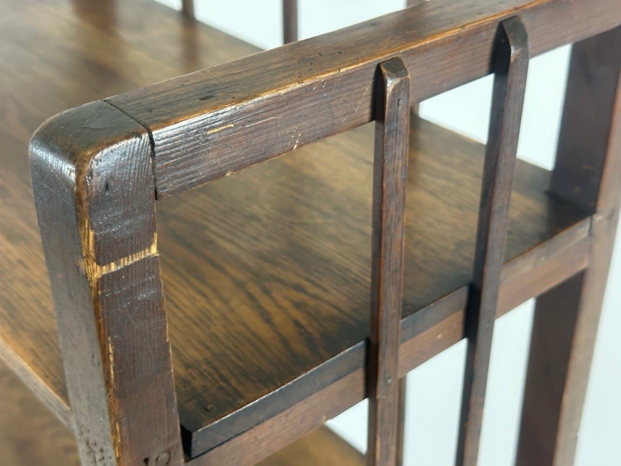 Regał Art Nouveau, dąb brąz ciemny, Niemcy, XIX w. - 153607