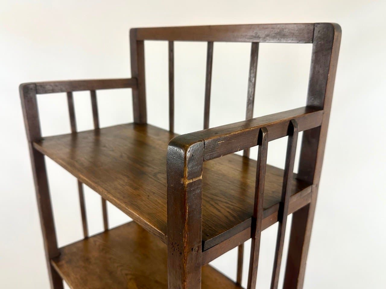 Regał Art Nouveau, dąb brąz ciemny, Niemcy, XIX w. - 153614