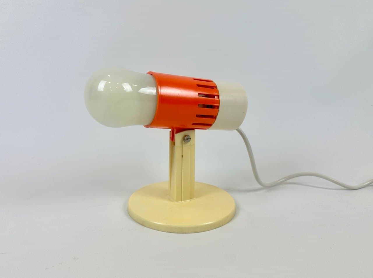 Lampka biurkowa space age, pomarańczowy, plastik, lata 70. - 153636