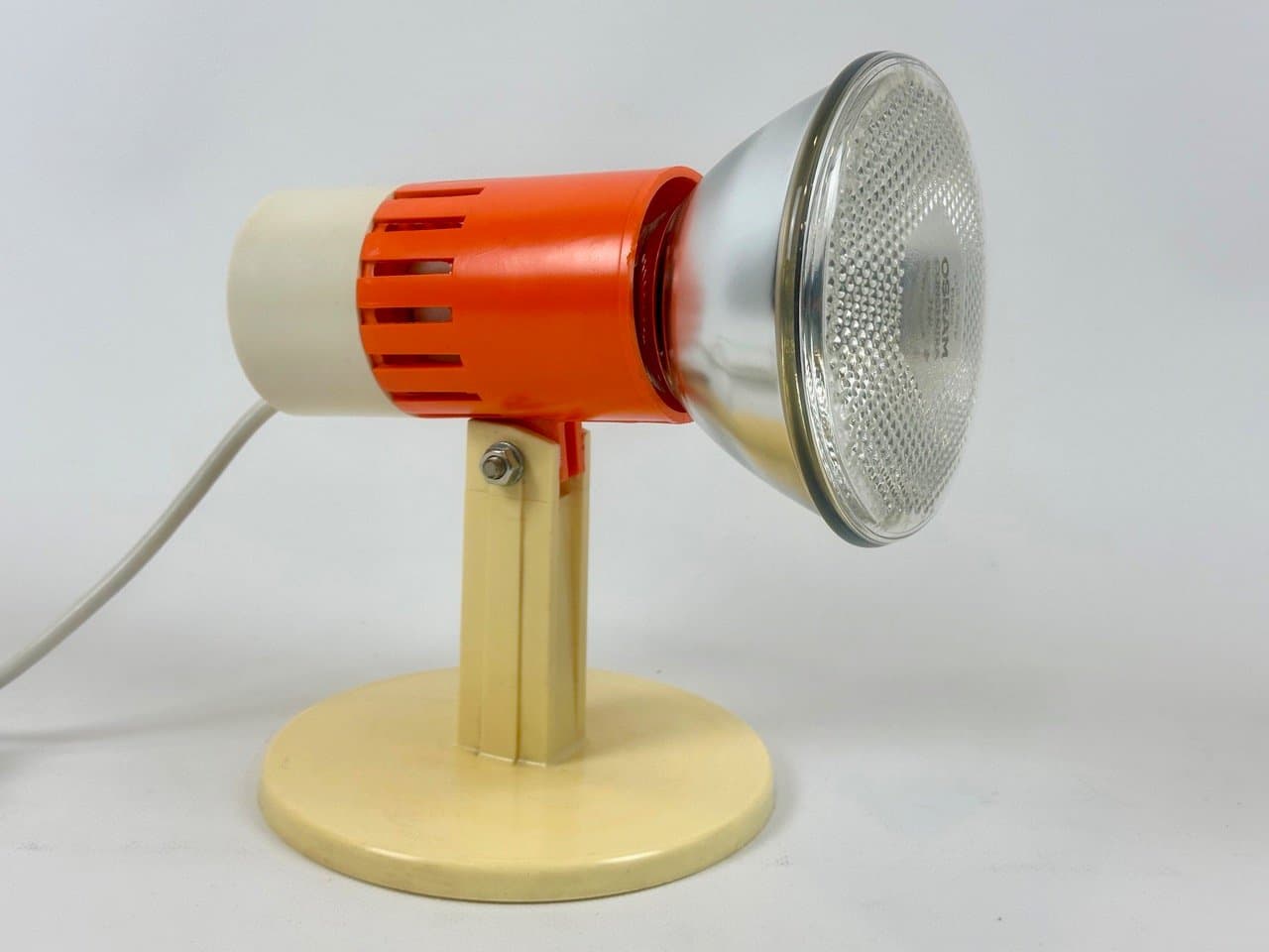 Lampka biurkowa space age, pomarańczowy, plastik, lata 70. - 153631