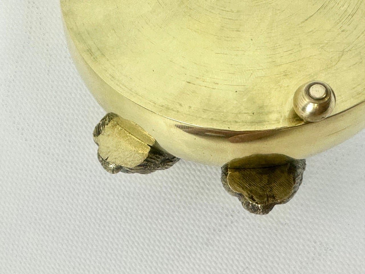 Popielniczka Art Deco, złoty, mosiądz, Polska, lata 20. - 153666