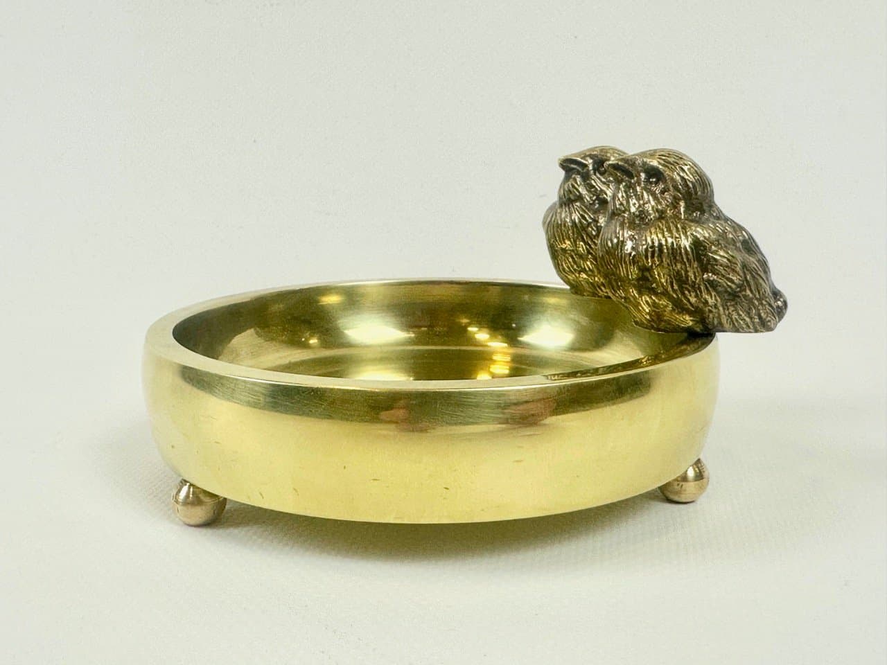 Popielniczka Art Deco, złoty, mosiądz, Polska, lata 20. - 153662