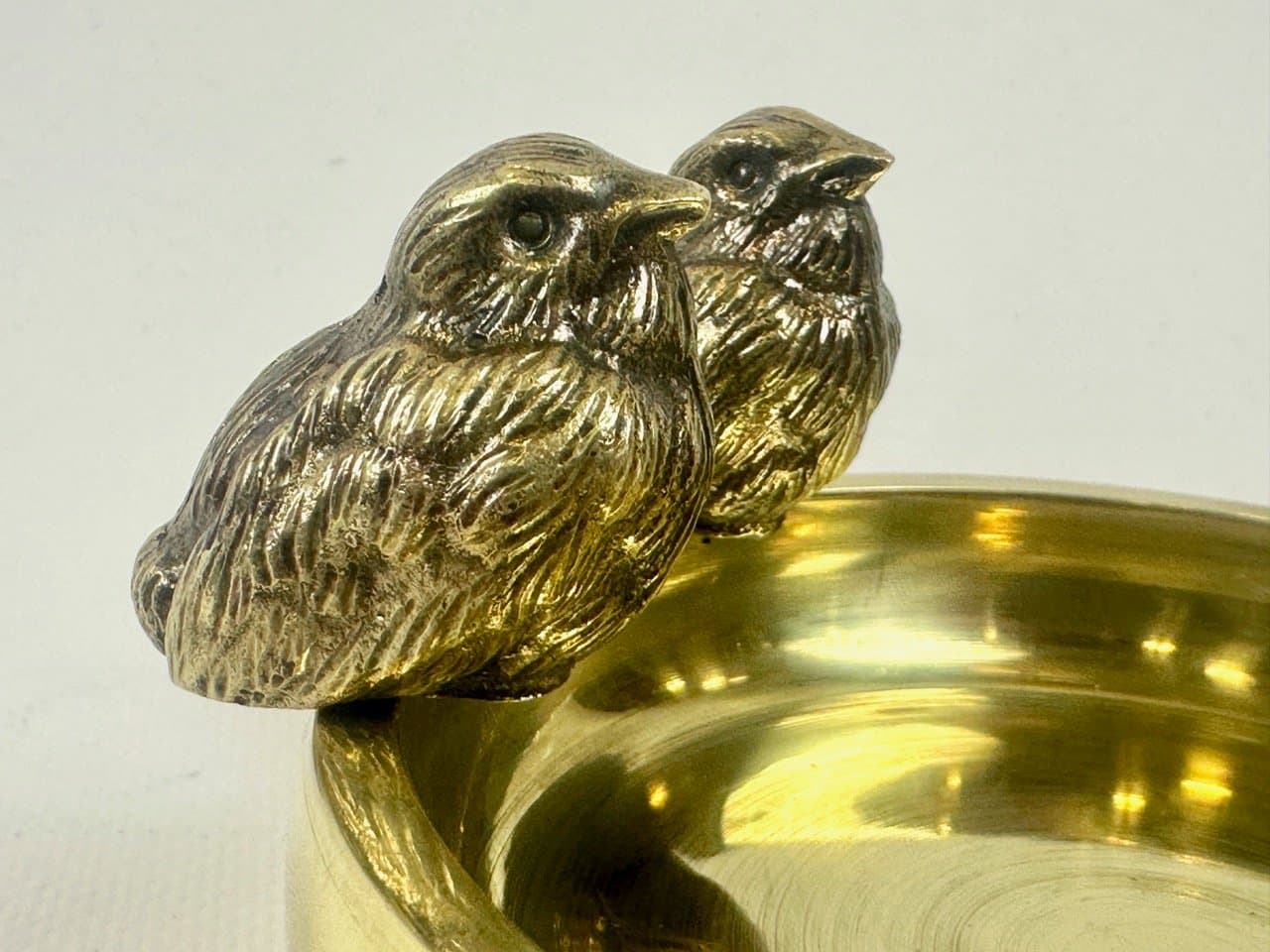 Popielniczka Art Deco, złoty, mosiądz, Polska, lata 20. - 153663