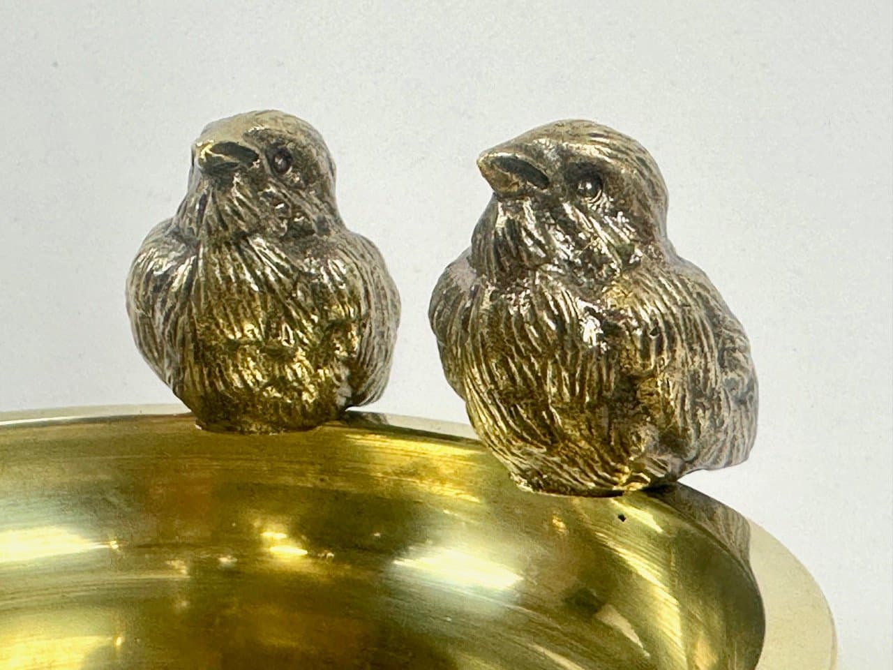 Popielniczka Art Deco, złoty, mosiądz, Polska, lata 20. - 153656