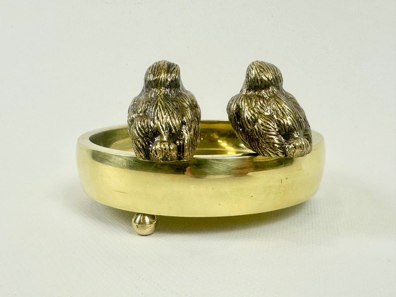 Popielniczka Art Deco, złoty, mosiądz, Polska, lata 20. - 153657