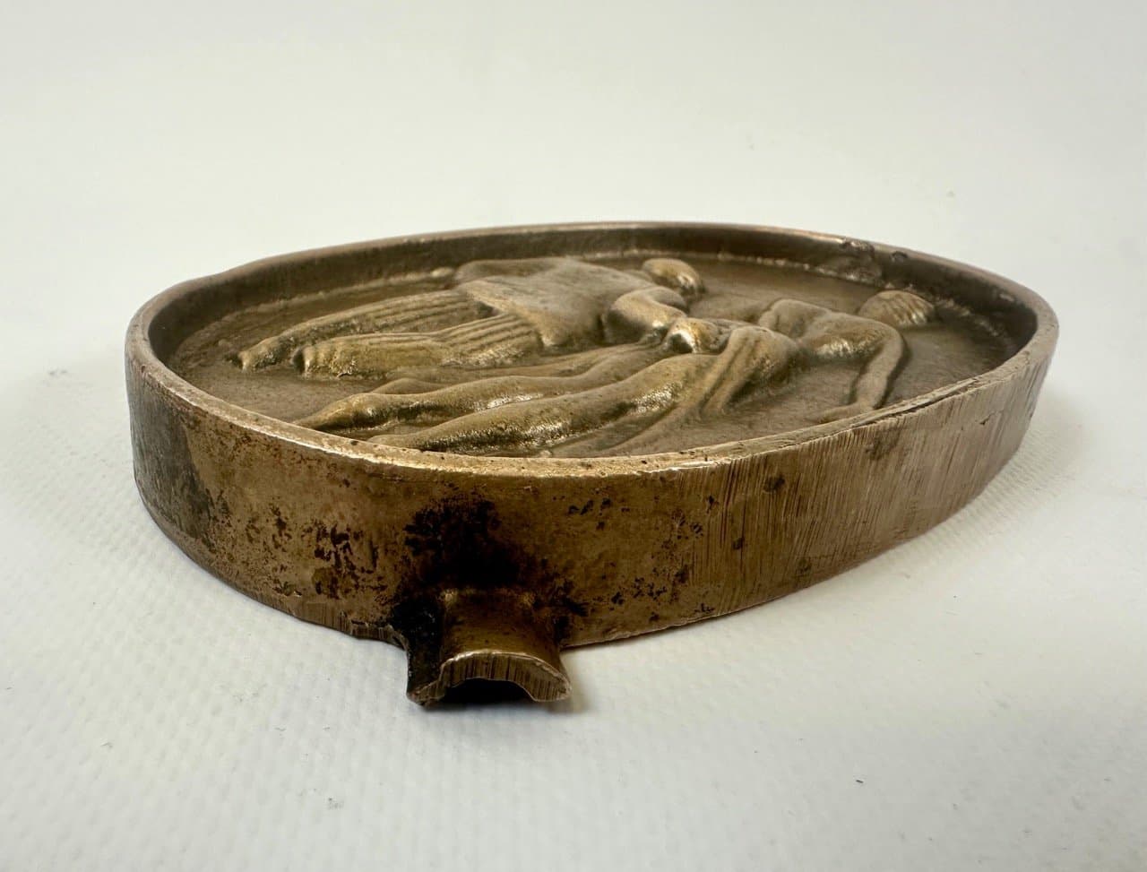 Popielniczka Art Deco, złoty brąz, lata 40. - 153682