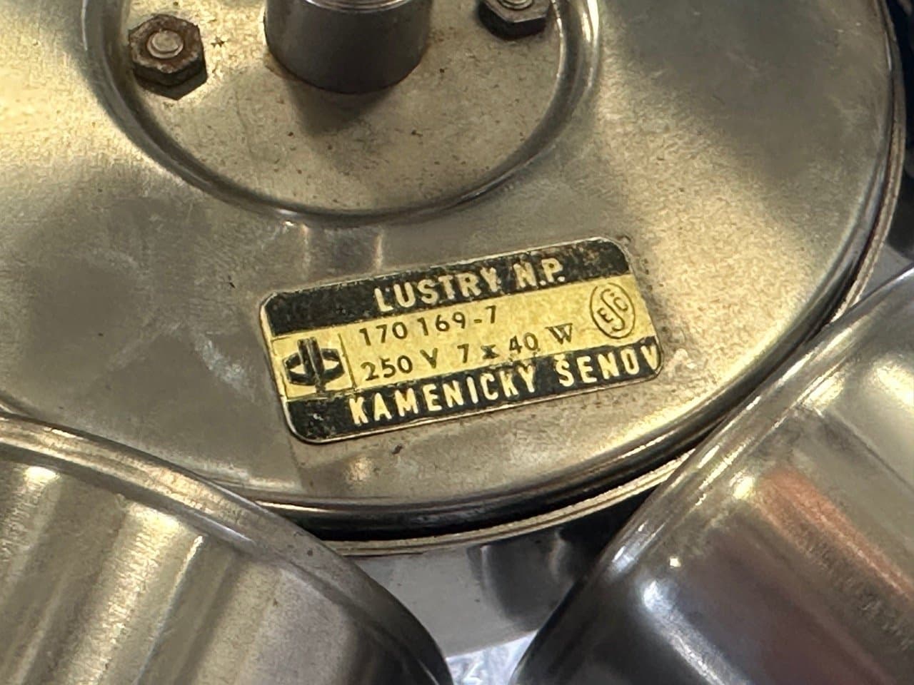 7-Arm Chandelier, Kamenický Šenov, silver crystal, Czech Republic, 1970s - 153704