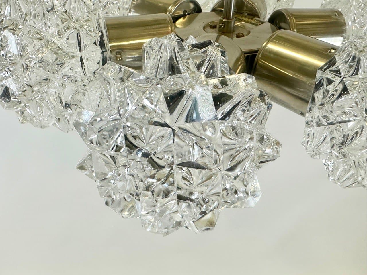 7-Arm Chandelier, Kamenický Šenov, silver crystal, Czech Republic, 1970s - 153701