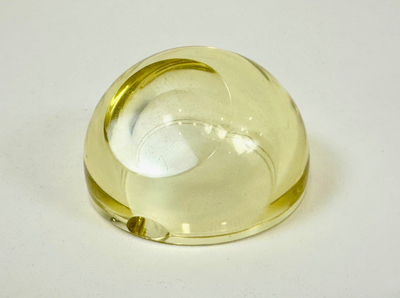 Popielniczka kulista Murano, żółty, szkło, Włochy, lata 60. - 153726