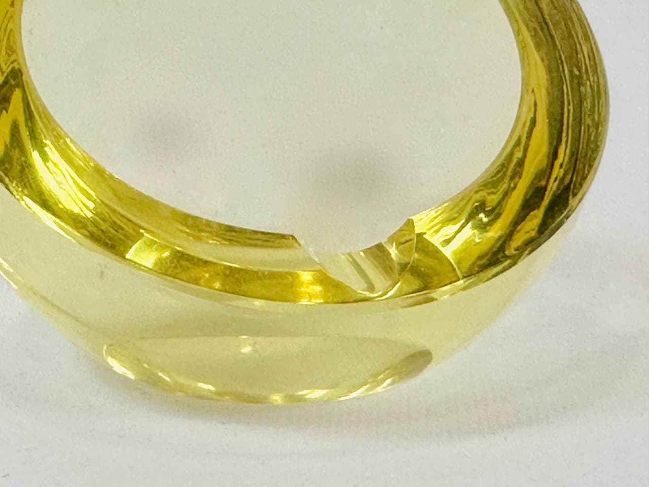 Popielniczka kulista Murano, żółty, szkło, Włochy, lata 60. - 153729