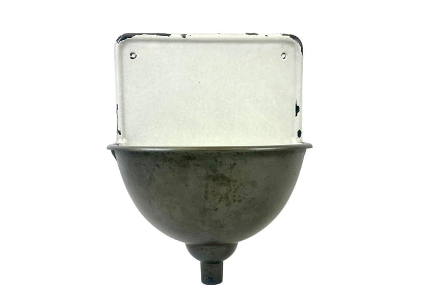 Garden Wall Sink, grey, cast iron, enamel, 19th c.