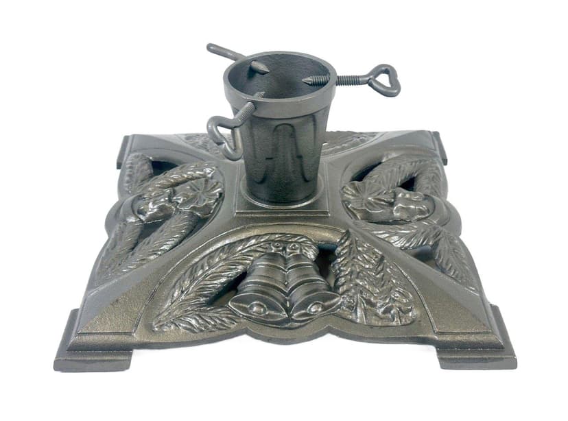 Stojak na choinkę Art Nouveau, srebrny, żeliwo, Niemcy, XIX w.