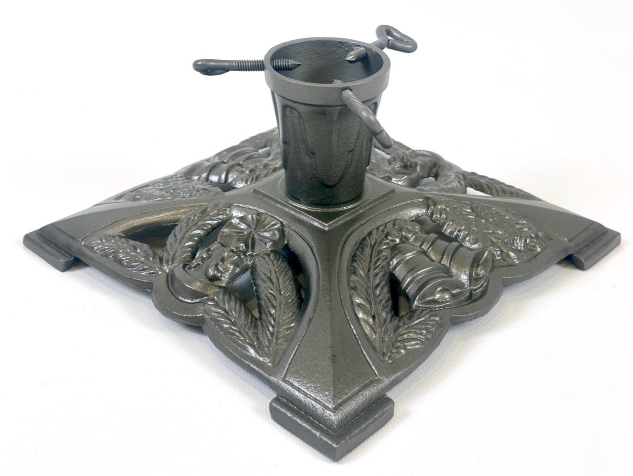 Stojak na choinkę Art Nouveau, srebrny, żeliwo, Niemcy, XIX w. - 153779