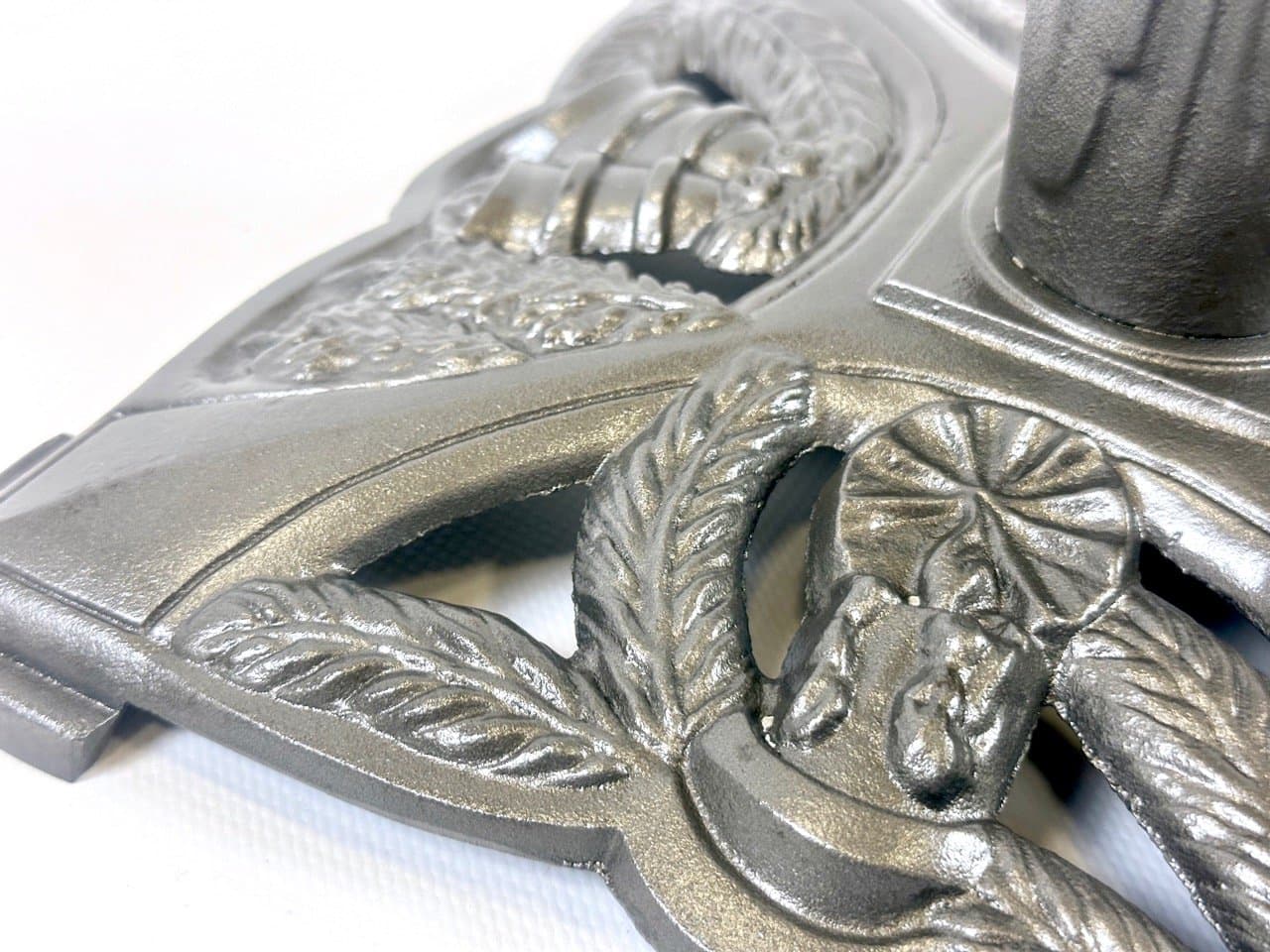 Stojak na choinkę Art Nouveau, srebrny, żeliwo, Niemcy, XIX w. - 153778