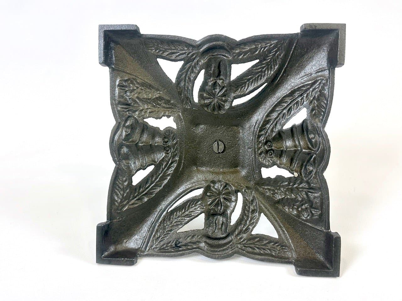 Stojak na choinkę Art Nouveau, srebrny, żeliwo, Niemcy, XIX w. - 153775