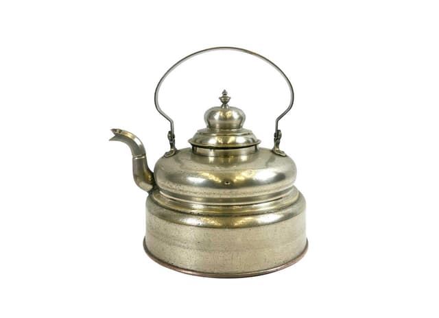 Kettle Art Deco, silver, nickel-plated brass, Germany, 1930s. - DIMENSION