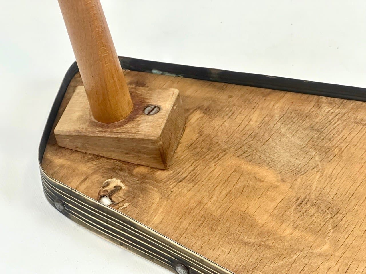 Side table, turquoise, ceramic, beech, brass, Germany, 1970s - 153868