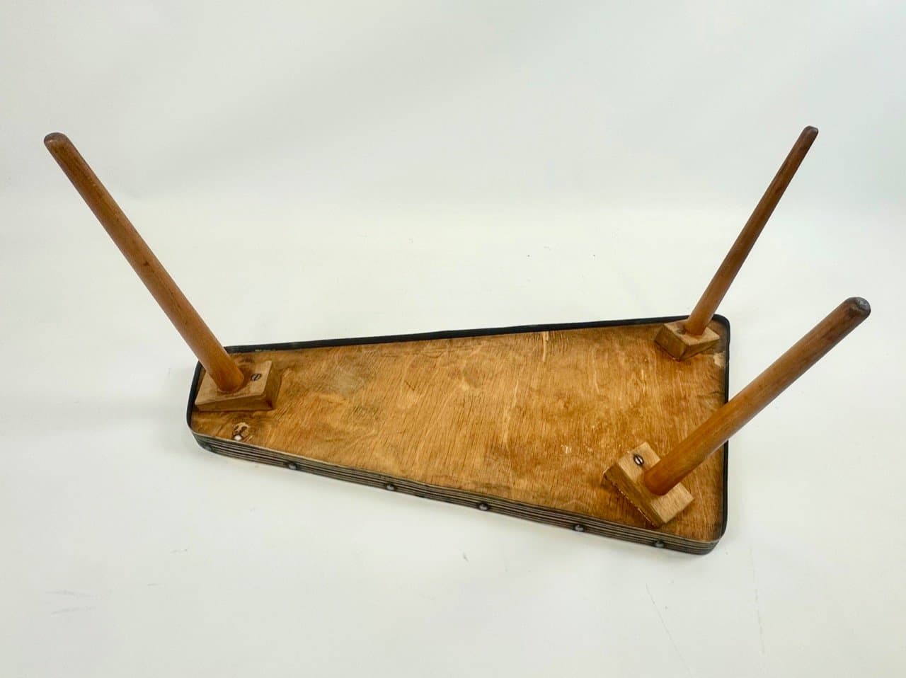 Side table, turquoise, ceramic, beech, brass, Germany, 1970s - 153864