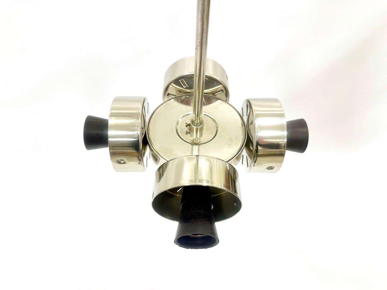 Żyrandol Raspberry, kryształ przezroczysty, metal srebrny, Kamenický Šenov, Czechy, lata 60. - 153885