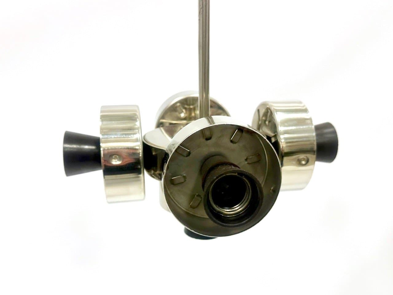 Żyrandol Raspberry, kryształ przezroczysty, metal srebrny, Kamenický Šenov, Czechy, lata 60. - 153883