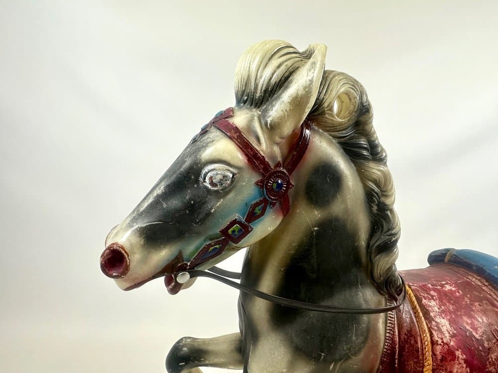 Rocking horse, multicolor plastic, 1960s - 153936