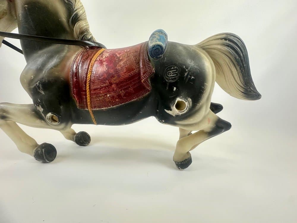 Rocking horse, multicolor plastic, 1960s - 153935