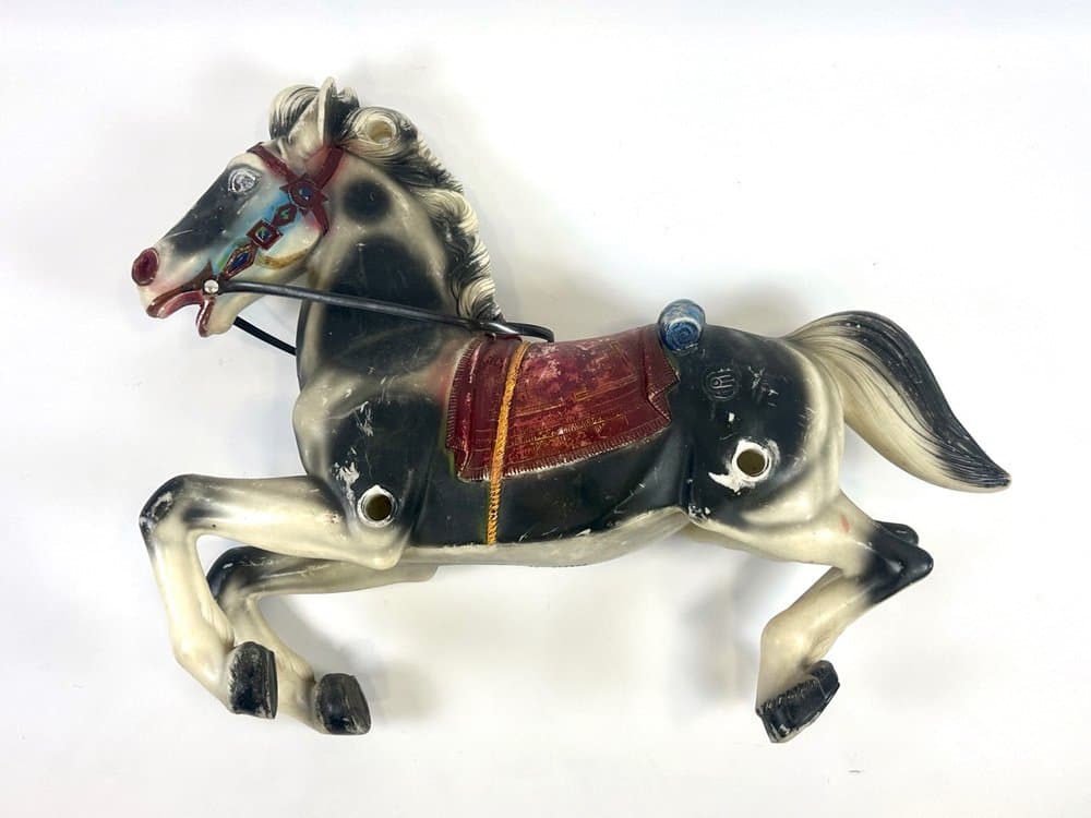 Rocking horse, multicolor plastic, 1960s - 153932