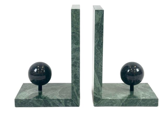 para podpórek do książek Art déco, zielony, marmur, Francja, lata 30. - WYMIARY