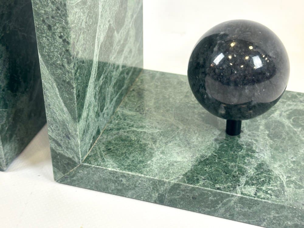 para podpórek do książek Art déco, zielony, marmur, Francja, lata 30. - 153975