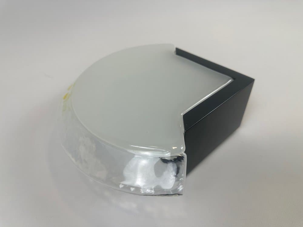 zestaw trzech kinkietów, szkło murano multikolor, metal czarny, Leucos, Włochy, lata 80. - 154003