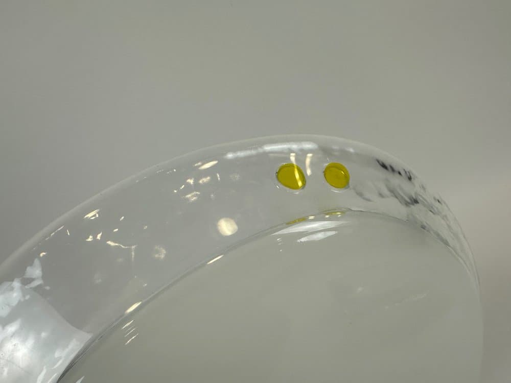 zestaw trzech kinkietów, szkło murano multikolor, metal czarny, Leucos, Włochy, lata 80. - 154005